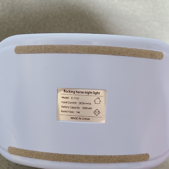 Rainbow Rocking Horse Blue & White Nursery Night Light LED USB Rechargeable NEW - Picture 6 of 11